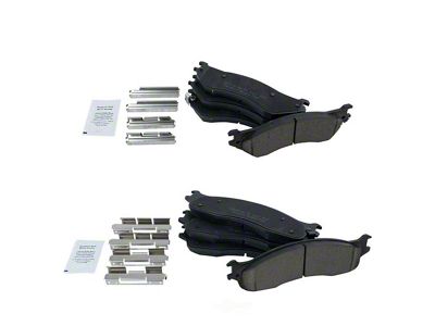 Ceramic Brake Pads; Front and Rear (06-08 RAM 1500 Mega Cab)