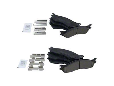 Ceramic Brake Pads; Front and Rear (06-08 RAM 1500 Mega Cab)