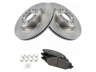 Ceramic 6-Lug Brake Rotor and Pad Kit; Front (19-25 RAM 1500, Excluding RHO & TRX)