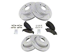 Ceramic Performance 5-Lug Brake Rotor and Pad Kit; Front and Rear (06-18 RAM 1500, Excluding SRT-10 & Mega Cab)