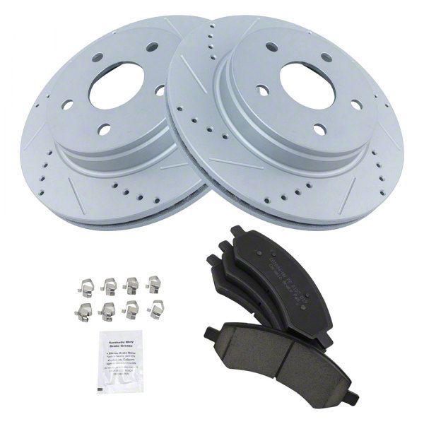 RAM 1500 Ceramic Performance 5Lug Brake Rotor and Pad Kit; Front (06
