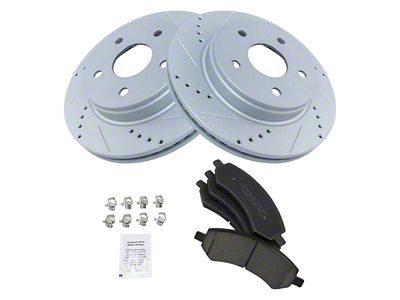 Ceramic Performance 5-Lug Brake Rotor and Pad Kit; Front (06-18 RAM 1500, Excluding SRT-10 & Mega Cab)