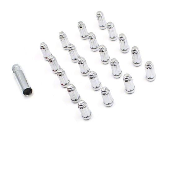 RAM 1500 Chrome 6Spline Lug Nut Kit; 9/16Inch; Set of 20 (0211 RAM