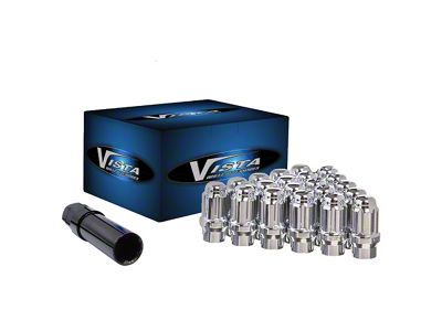 Chrome Acorn Spline ET Lug Nuts; M14x1.5; Set of 20 (12-18 RAM 1500)