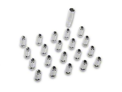 Chrome Acorn Spline Lug Nuts; 9/16-18; Set of 20 (02-11 RAM 1500)