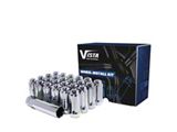 Chrome Acorn Spline Lug Nuts for Aftermarket Wheels; M14x1.5; Set of 24 (12-26 RAM 1500)