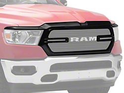 Chrome Delete Grille Overlay; Gloss Black (19-24 RAM 1500, Excluding Limited, Limited Long Horn, Rebel & TRX)