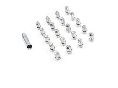 Chrome ET 6-Spline Lug Nut Kit; 14mm x 1.5; Set of 20 (12-18 RAM 1500)