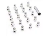 Chrome ET Truck Spline Lug Nut Kit; 14mm x 1.5; Set of 24 (19-25 RAM 1500)