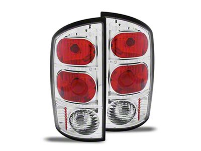 Raxiom Axial Series Tail Lights; Chrome Housing; Red/Clear Lens (02-05 RAM 1500)