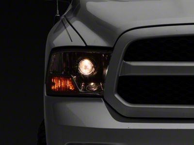 Projector Headlights; Chrome Housing; Clear Lens (09-18 RAM 1500 w/ Factory Halogen Non-Projector Headlights)