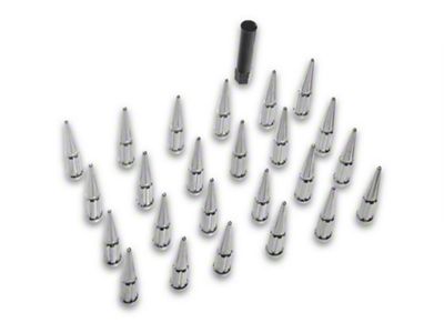 Chrome Spike Lug Nuts; 9/16-18; Set of 20 (02-11 RAM 1500)