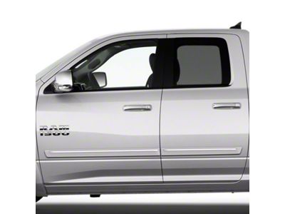 ChromeLine Body Side Molding; Billet Metallic (09-18 RAM 1500 Quad Cab)