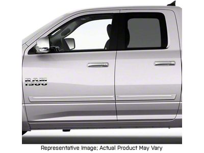 ChromeLine Body Side Molding; Silver (09-18 RAM 1500 Quad Cab)