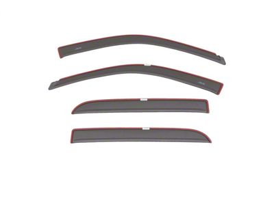 Low Profile Color-Match Ventvisor Window Deflectors; Front and Rear; Granite Crystal Metallic (15-18 RAM 1500 Crew Cab)