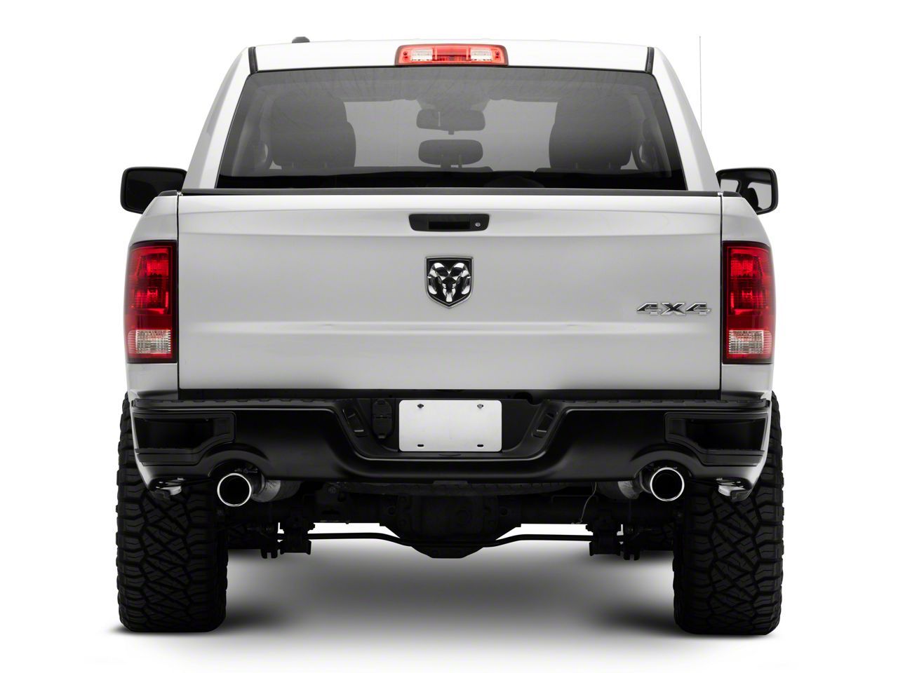 RAM 1500 Corner Step Style Steel Rear Bumper; Not Pre-Drilled for ...