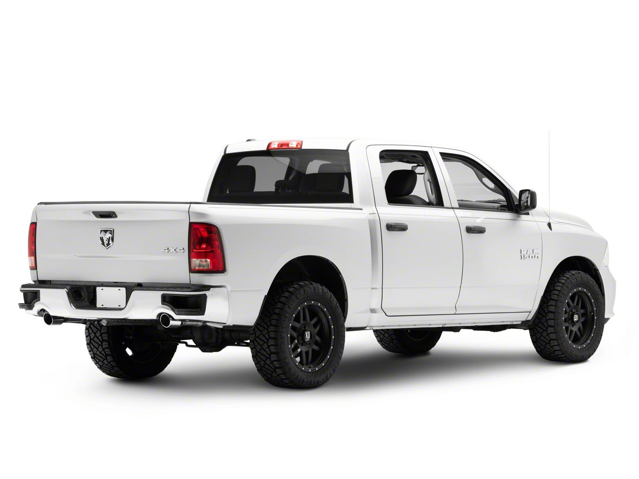 RAM 1500 Corner Step Style Steel Rear Bumper; Not Pre-Drilled for ...