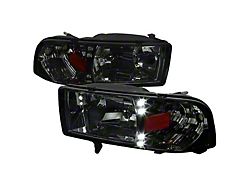Crystal Headlights; Chrome Housing; Smoked Lens (94-01 RAM 1500, Excluding Sport)