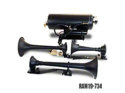 Kleinn Direct Fit Onboard Air System and Model 730 Demon Triple Train Horn (19-26 RAM 1500, Excluding RHO & TRX)