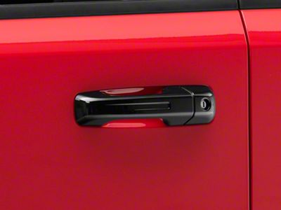 Door Handle Covers; Gloss Black (19-24 RAM 1500 Crew Cab)