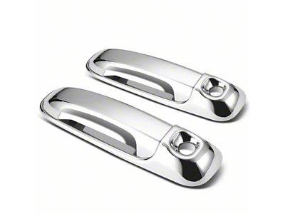 Door Handle Covers with Passenger Side Keyhole; Chrome (02-08 RAM 1500 Regular Cab)