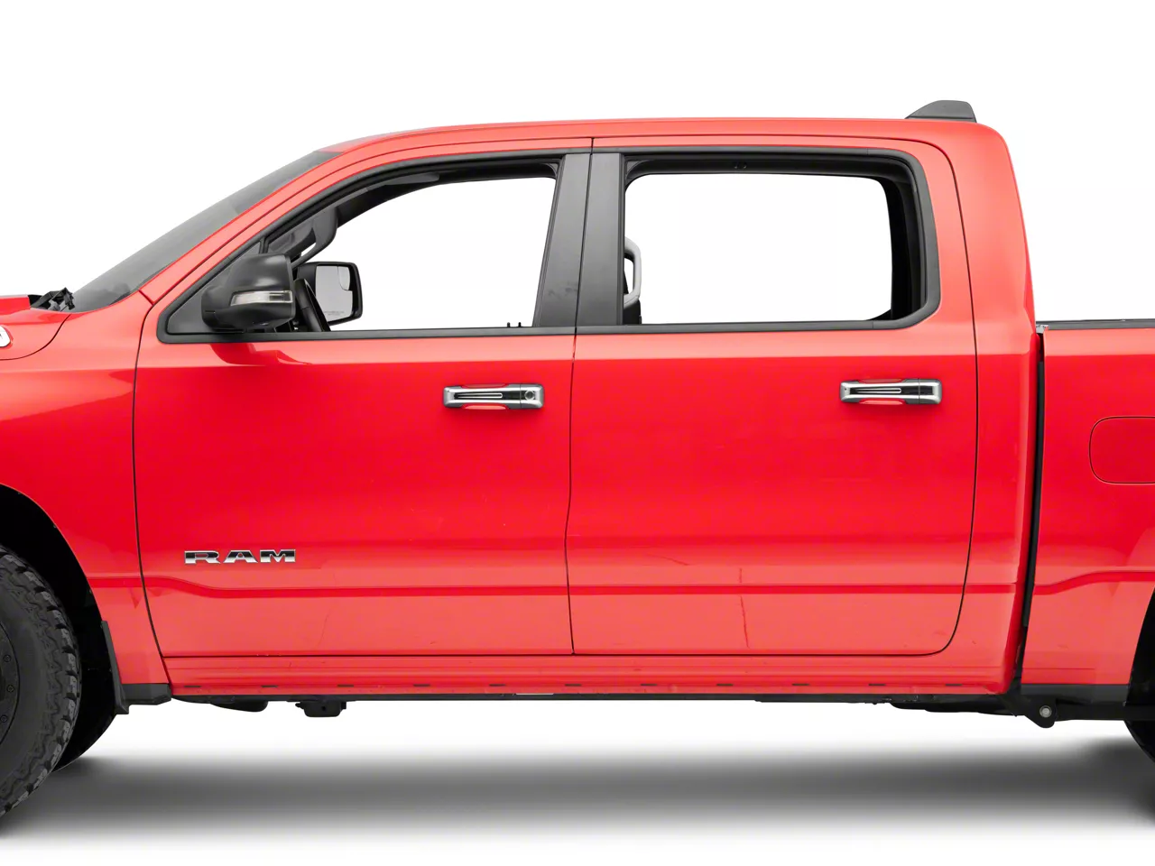 Chrome Door Handle Covers For 2019-2025 Dodge Ram 1500 - 8 Piece Set (Adds Keyholes)
