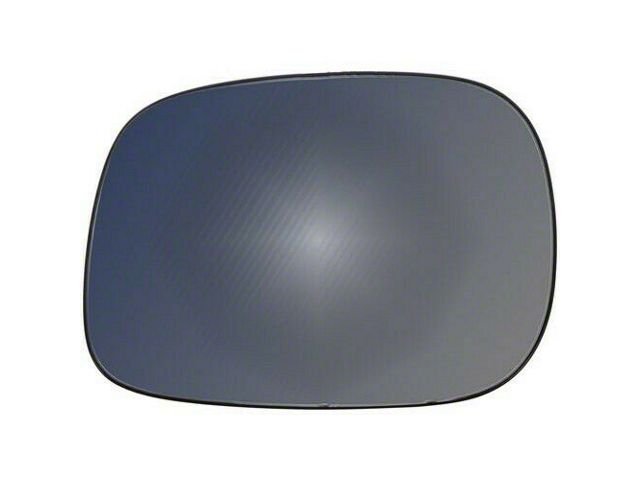 Door Mirror Glass; Heated Plastic Backed; Left; 3.375-Inch Diameter Motor Mount; Fold-Away; Power; Heated; Without Trailer Tow Package (05-08 RAM 1500)