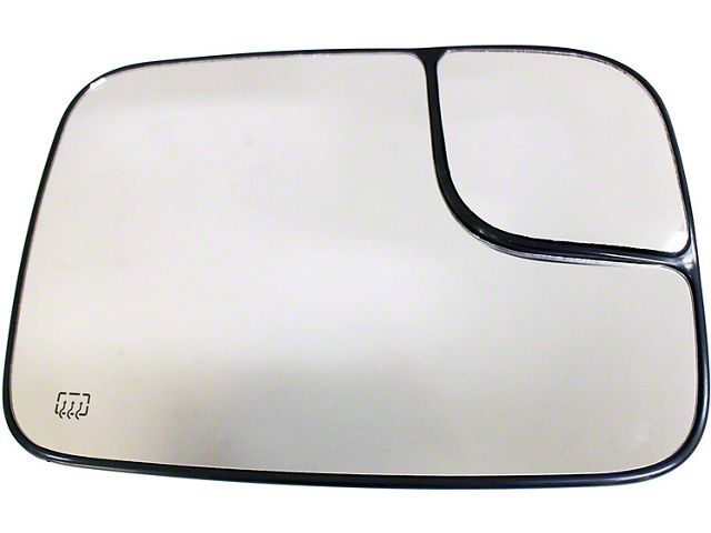 Door Mirror Glass; Heated Plastic Backed; Right; Fold-Away; Sales Code GPG; Power; Heated; With Trailer Tow Package (05-08 RAM 1500)
