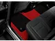 Double Layer Diamond Front and Rear Floor Mats; Base Full Red and Top Layer Black (19-24 RAM 1500 Crew Cab w/ Front Bucket Seats)