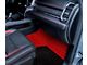 Double Layer Diamond Front and Rear Floor Mats; Base Full Red and Top Layer Black (19-24 RAM 1500 Quad Cab w/ Front Bucket Seats)