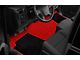 Double Layer Diamond Front and Rear Floor Mats; Base Full Red and Top Layer Black (19-24 RAM 1500 w/ Front Bench Seat)