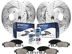 Drilled and Slotted 5-Lug Brake Rotor, Pad, Brake Fluid and Cleaner Kit; Front and Rear (06-18 RAM 1500, Excluding SRT-10 & Mega Cab)