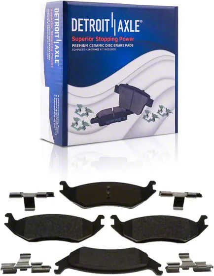 Front Drilled & Slotted Brake Rotors With Ceramic Pads - Approved Performance - 13.78" - 5x5 Bolt Pattern