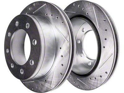 Drilled and Slotted 8-Lug Rotors; Front Pair (06-08 RAM 1500 Mega Cab)