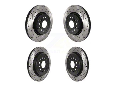 Drilled and Slotted 6-Lug Rotors; Front and Rear (19-25 RAM 1500, Excluding RHO & TRX)