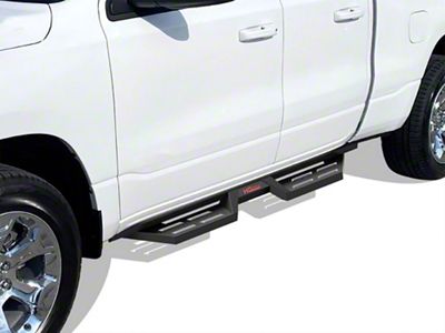 Drop Down Style Nerf Side Step Bars; Matte Black (19-25 RAM 1500 Quad Cab)