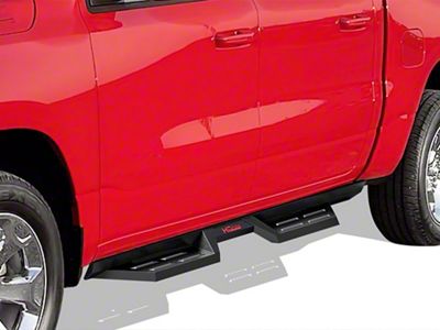 Drop Down Style Nerf Side Step Bars; Matte Black (19-25 RAM 1500 Crew Cab)