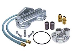 Dual Remote Oil Filter Relocation Kit; 22mm x 1.50 Threads (09-21 5.7L RAM 1500)