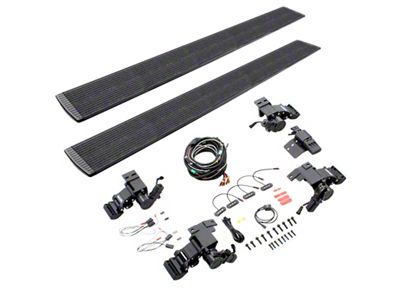 E-BOARD E1 Electric Running Boards with 4 Brackets; Protective Bedliner Coating (19-24 RAM 1500 Crew Cab)
