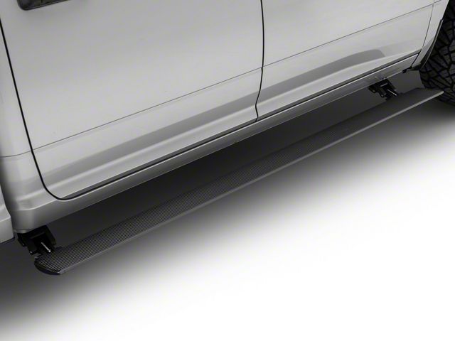 Go Rhino E-BOARD E1 Electric Running Boards; Textured Black (09-18 RAM 1500 Crew Cab)