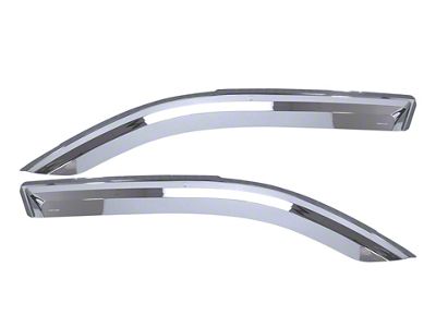 Putco Element Chrome Window Visors; Fronts Only (19-25 RAM 1500 Crew Cab)