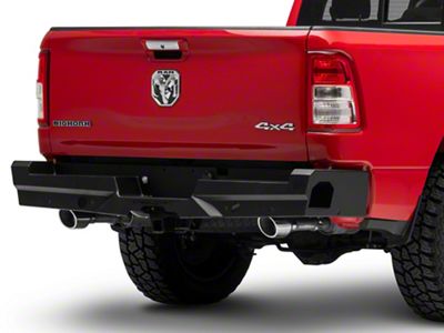 Elevation Rear Bumper; Fine Textured Black (19-25 RAM 1500)