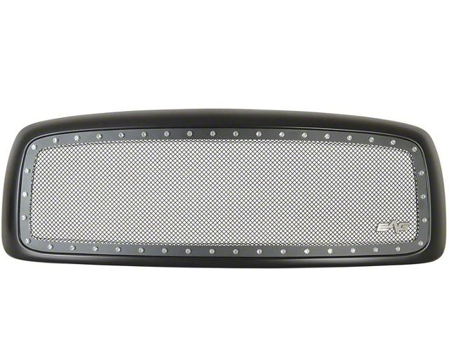 Evolution Stainless Steel Wire Mesh Upper Replacement Grille; Black (02-05 RAM 1500)