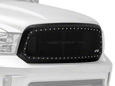 Evolution Stainless Steel Wire Mesh Upper Replacement Grille; Black (13-18 RAM 1500, Excluding Rebel)