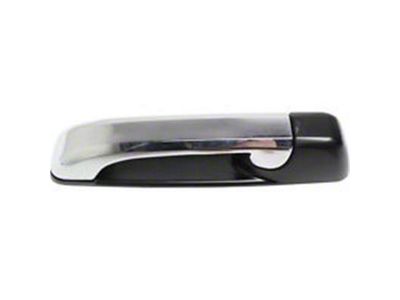 Replacement Exterior Door Handle; Black and Chrome; Rear Driver Side (09-12 RAM 1500 Crew Cab)