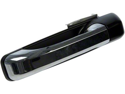 Exterior Door Handle; Black and Chrome; Rear Driver Side (09-18 RAM 1500 Crew Cab)
