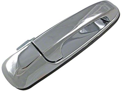 Exterior Door Handle; Front Right; All Chrome; Without Keyhole; Plastic (02-08 RAM 1500)