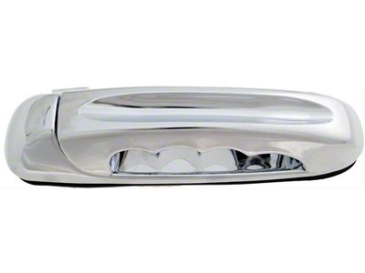Exterior Door Handle; Rear Right; All Chrome; Plastic; Slash Type (02-08 RAM 1500 Quad Cab, Mega Cab)