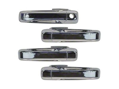 Exterior Door Handles; Front and Rear; Chrome (09-18 RAM 1500 Crew Cab)