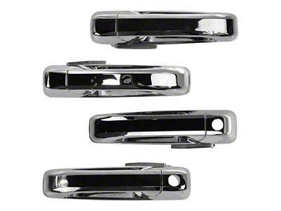 Exterior Door Handles; Front and Rear; Chrome (09-18 RAM 1500 Crew Cab)